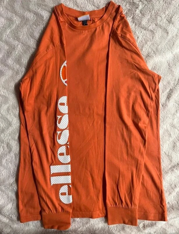 Women's orange long-sleeved Ellesse T-shirt Size 38 – photo 2